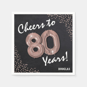Guardanapo De Papel Saúde aos 80 anos! Aniversário de 80 anos
