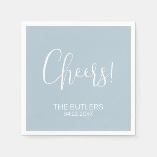 Guardanapo De Papel Saúde! Casamento Azul com Derrante Personalizado N
