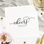 Guardanapo De Papel Saúde - Casamento Chic Black Script<br><div class="desc">Saúde - Casamento Chic Black Script Napkin</div>