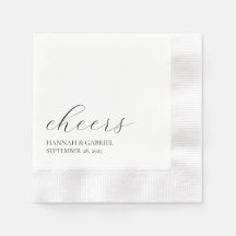 Saúde! Casamento Limpo e Moderno de Napkins
