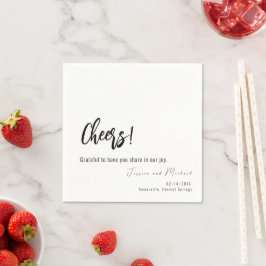Guardanapo De Papel 💍 Saúde! Casando-te Elegante Minimalista