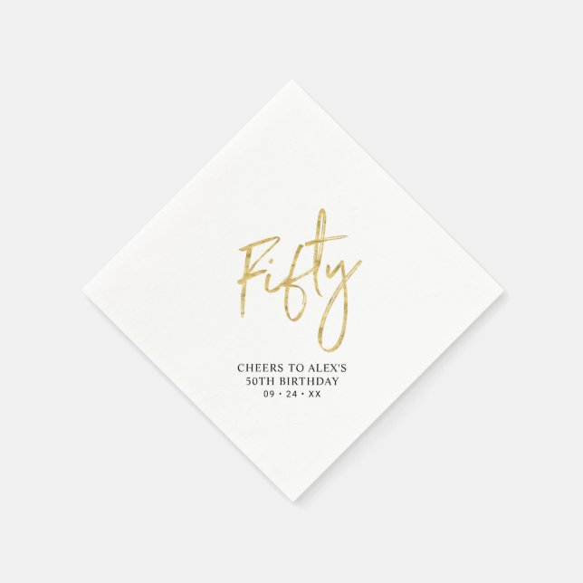Guardanapo De Papel Saúde Cinquenta | Moderno Adulto 50.a Festa de ani (Canto)