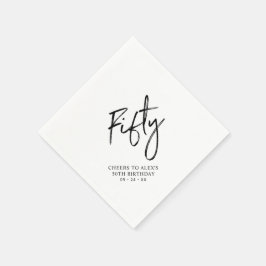 Guardanapo De Papel Saúde Cinquenta | Moderno Adulto 50.a Festa de ani