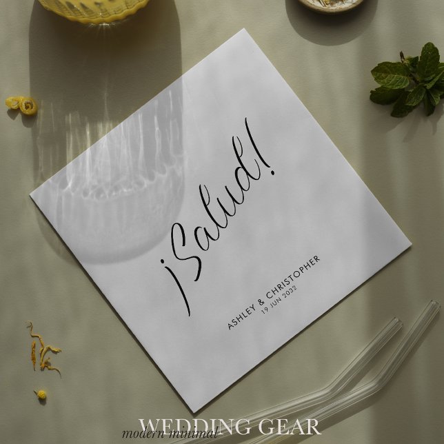 Guardanapo De Papel ¡Saúde! Coquetel Minimal para Qualquer Ocasião (Criador carregado)