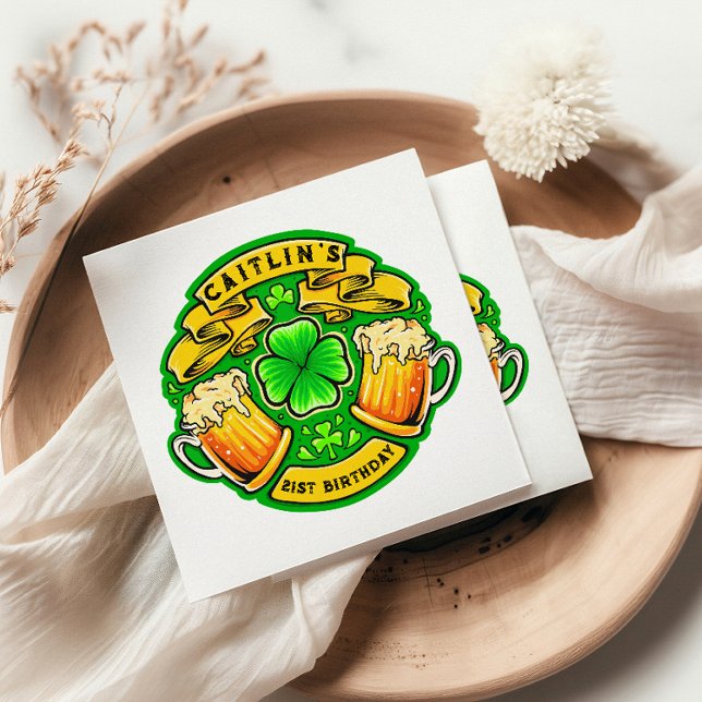 Guardanapo De Papel Saúde Dia de São Patrício Shamrock aniversário de  (Criador carregado)