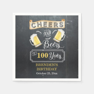 Guardanapo De Papel Saúde e Cerveja a 100 anos de Festa de aniversár