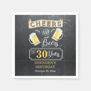 Guardanapo De Papel Saúde e Cerveja a 30 anos de Festa de aniversári