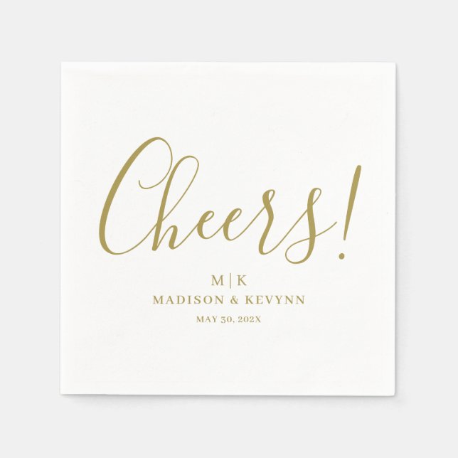 Guardanapo De Papel Saúde Mínima e Chic | Wedding Napkins (Frente)