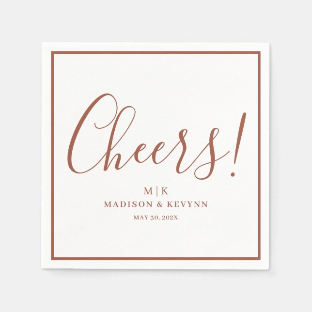 Guardanapo De Papel Saúde Mínima e Chic | Wedding Napkins (Frente)