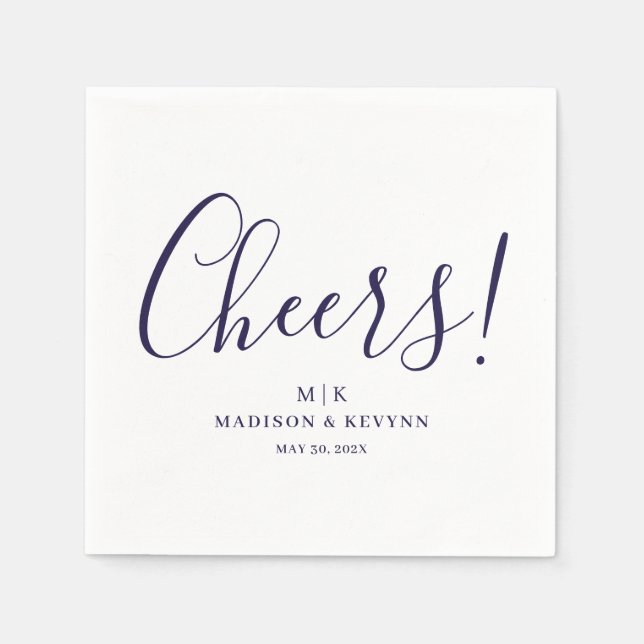 Guardanapo De Papel Saúde Mínima e Chic | Wedding Napkins (Frente)