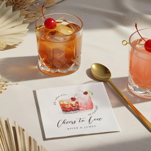 Guardanapo De Papel Saúde para Amar Casamento de Bebidas de Coquetel c