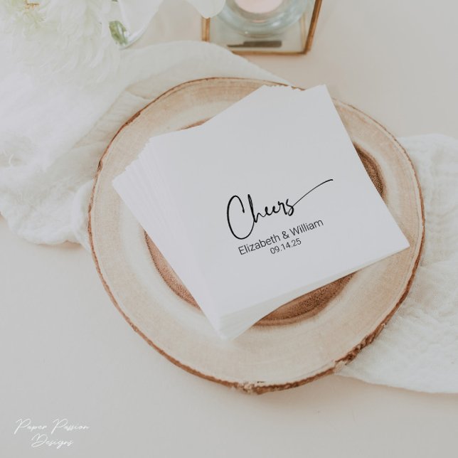 Guardanapo De Papel Saúde Personalizada Casamento Cocktail Napkin (Criador carregado)
