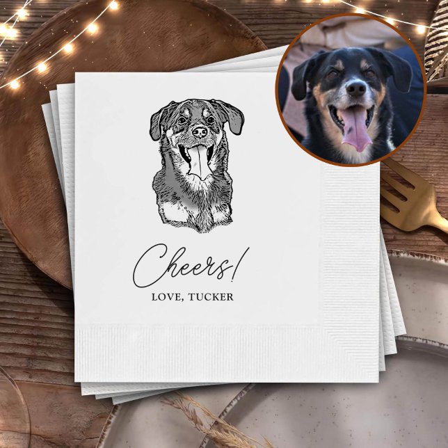 Guardanapo De Papel Saúde Pets Casamento de Desenho de Mão Personaliza (Criador carregado)
