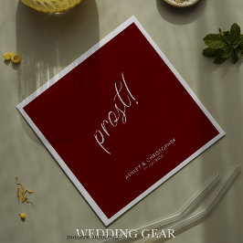 Guardanapo De Papel Saúde! Vermelho Carmim Minimalista para Qualquer O