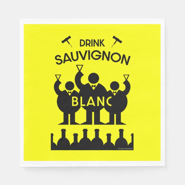 Guardanapo De Papel Sauvignon Blanc Wine Drinker (Frente)