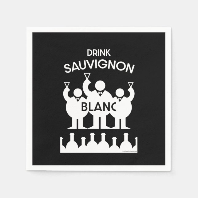 Guardanapo De Papel Sauvignon Blanc Wine Drinker (Frente)