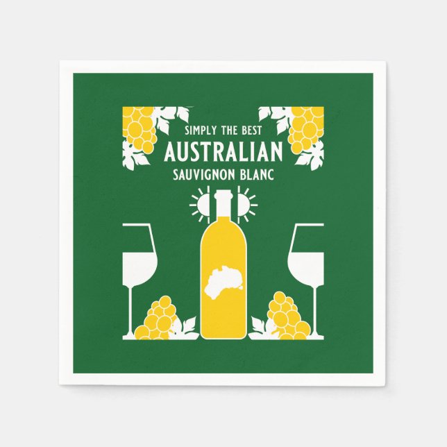 Guardanapo De Papel Sauvignon Blanc Wine Drinker (Frente)