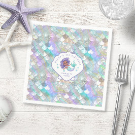 Guardanapo De Papel Scales Sereias Iridescentes Clam Shell V2 ID1144