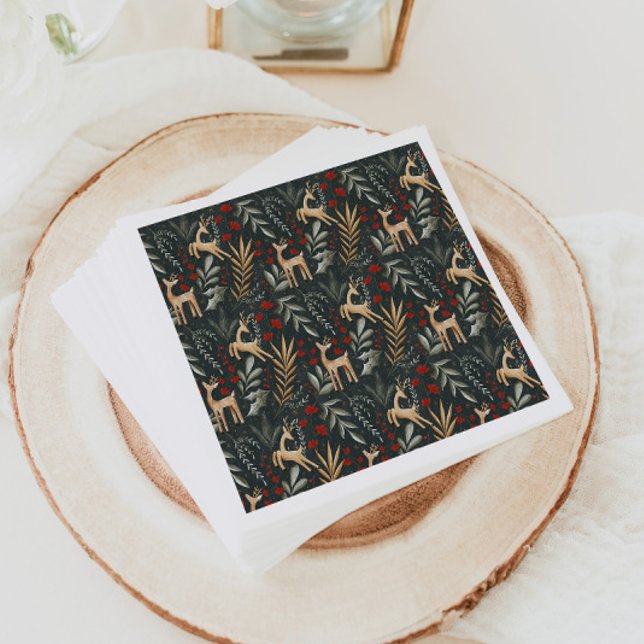 Guardanapo De Papel Scandi Christmas Paper Napkins Nordic Holiday Deer (Criador carregado)