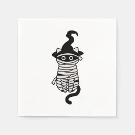 Guardanapo De Papel Scary cat wrapped