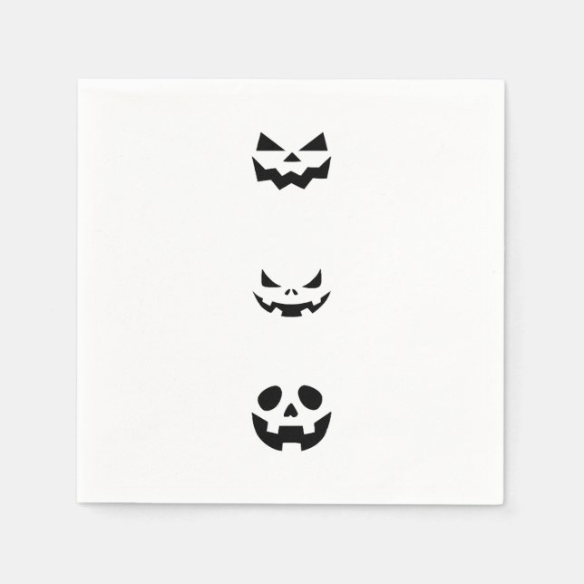 Guardanapo De Papel Scary Halloween Faces (Frente)