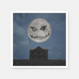 Guardanapo De Papel Scary Jack O Lantern Halloween Moon