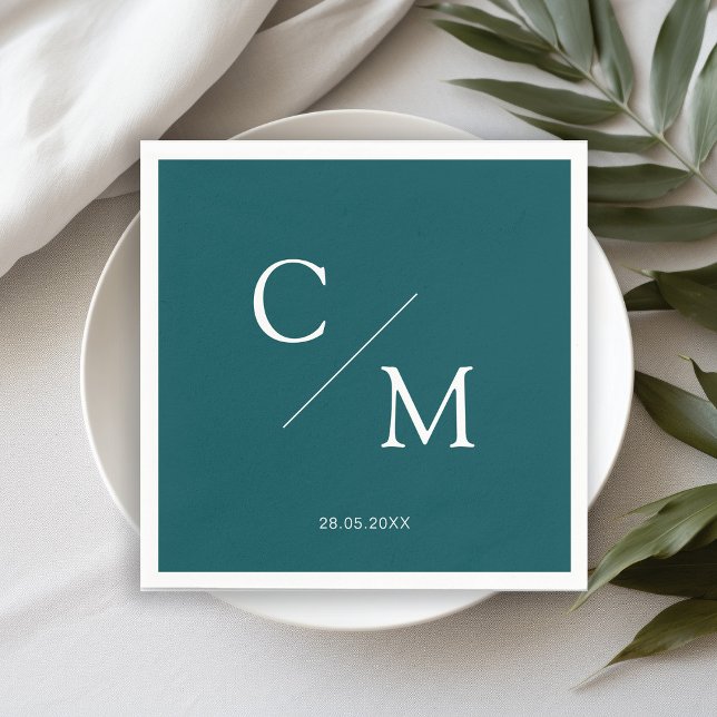 Guardanapo De Papel Schlicht elegante Monogramm Serviette (Criador carregado)