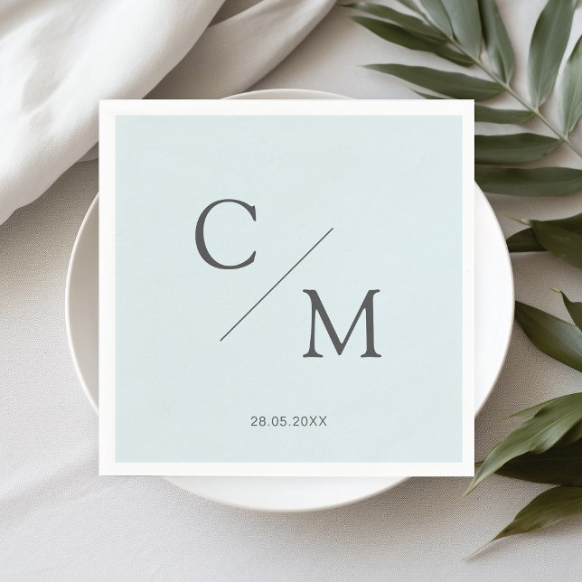 Guardanapo De Papel Schlicht elegante Monogramm Serviette (Criador carregado)