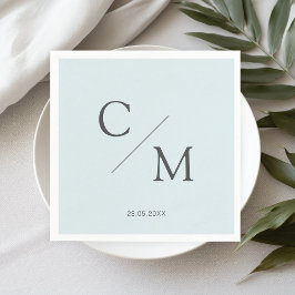 Guardanapo De Papel Schlicht elegante Monogramm Serviette