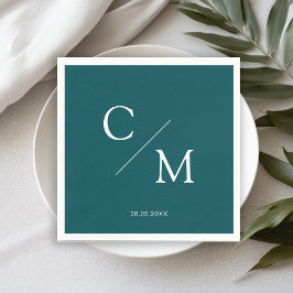 Guardanapo De Papel Schlicht elegante Monogramm Serviette