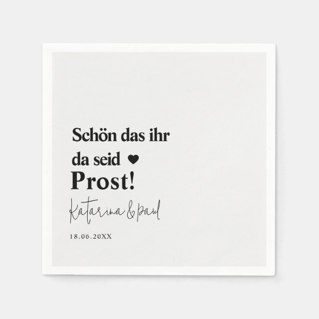 Guardanapo De Papel Schön das ihr da seid!  Hochzeit (Frente)