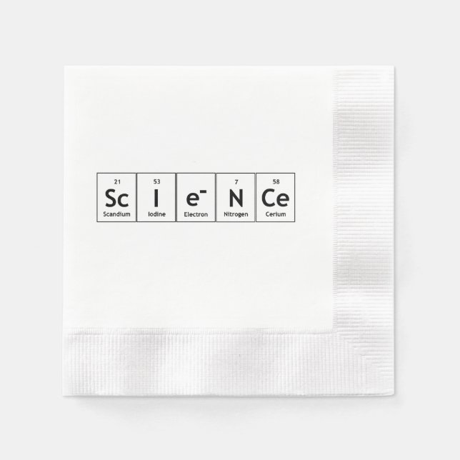 Guardanapo De Papel ScIeNCe Elementos de Mesa Periódicos Química de Pa (Frente)
