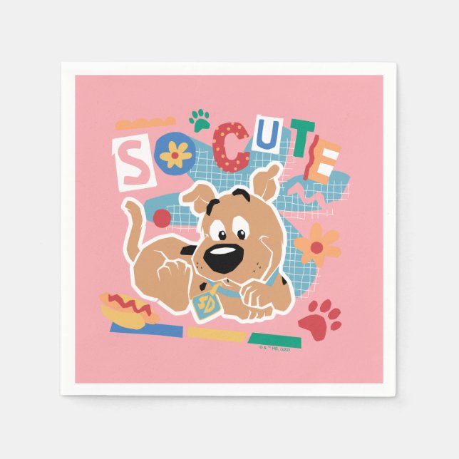 Guardanapo De Papel Scooby-Doo | Bebê Scooby-Doo Tão Bonito (Frente)