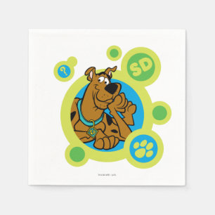 Guardanapo De Papel Scooby-Doo circunda o crachá do SD