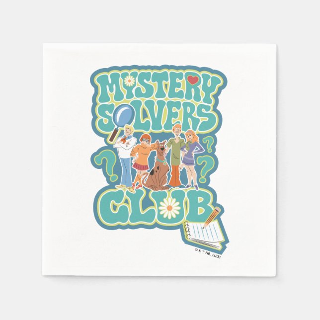 Guardanapo De Papel Scooby-Doo e a gangue "Mystery Solvers Club" (Frente)