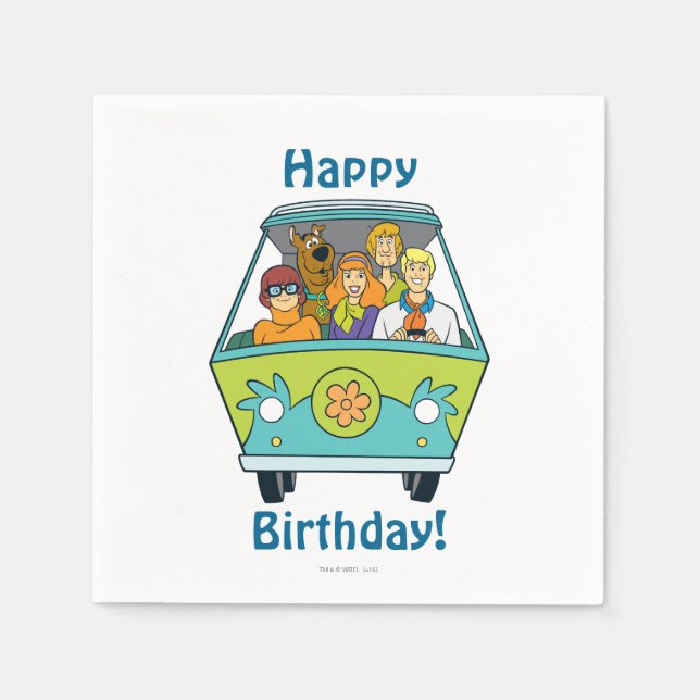 Guardanapo De Papel Scooby-Doo e a Máquina Misteriosa Gang (Frente)