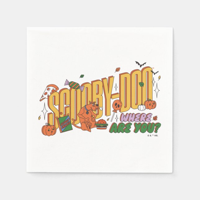 Guardanapo De Papel Scooby-Doo Halloween Snack Logo (Frente)