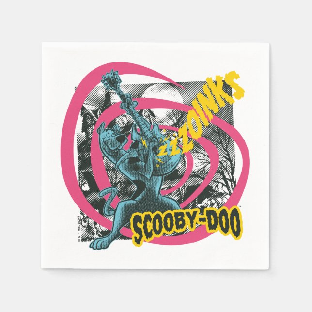 Guardanapo De Papel Scooby-Doo Zoinks Punk Guitar Graphic (Frente)