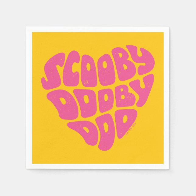 Guardanapo De Papel Scooby Dooby Doo Heart (Frente)
