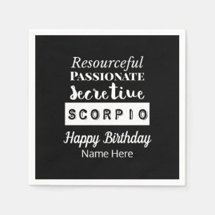Guardanapo De Papel Scorpio Zodíaco Características de Diversão Aniver