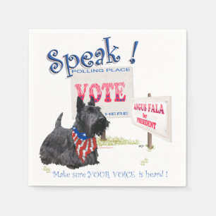 Guardanapo De Papel Scottie Angus Fala para Presidente