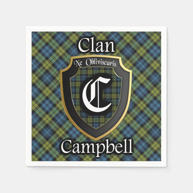 Guardanapo De Papel Scottish Campbell Tartan Napkin (Frente)
