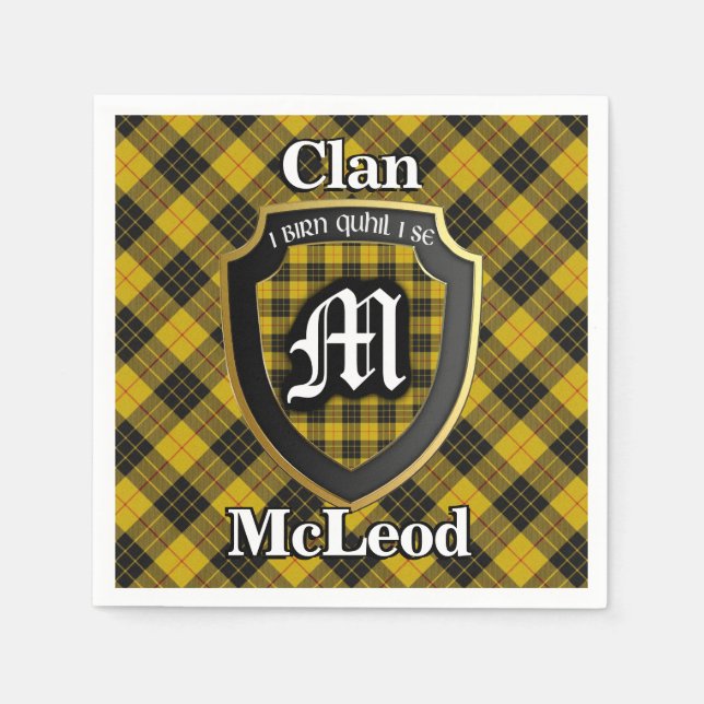 Guardanapo De Papel Scottish Clan McLeod Tartan Napkin (Frente)