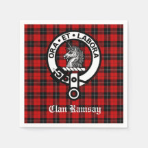 Scottish Clan Ramsay Crest Crachá & Tartan