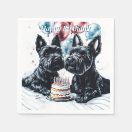 Guardanapo De Papel Scottish Terrier Birthday
