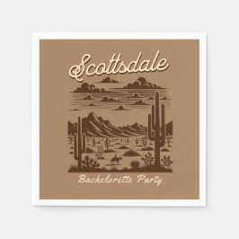 Guardanapo De Papel scottsdale bachelorette party retro desert