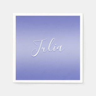 Guardanapo De Papel Script Cursivo Editável Violeta branca e roxa