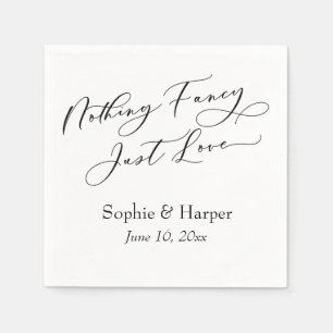 Guardanapo De Papel Script de Luxo Simples Nada Rico Apenas Amor