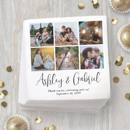 Guardanapo De Papel Script de Tendy Moderno e Casamento de Colagem de 