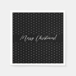 Guardanapo De Papel Script Elegante Preto